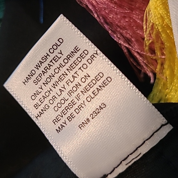 New York & Company Black Sleeveless Pullover Stretch Dress Colorful Tassels M - Picture 10 of 13